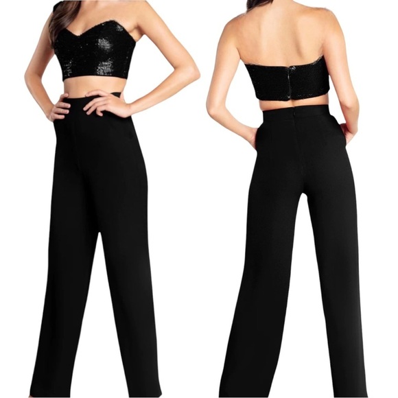 Dress the Population sequin crop top and pant set - NWOT - Picture 1 of 16